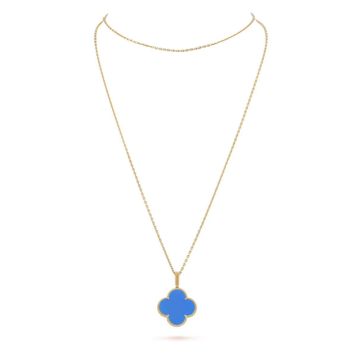 18K Van Cleef & Arpels Magic Alhambra Agate Necklace