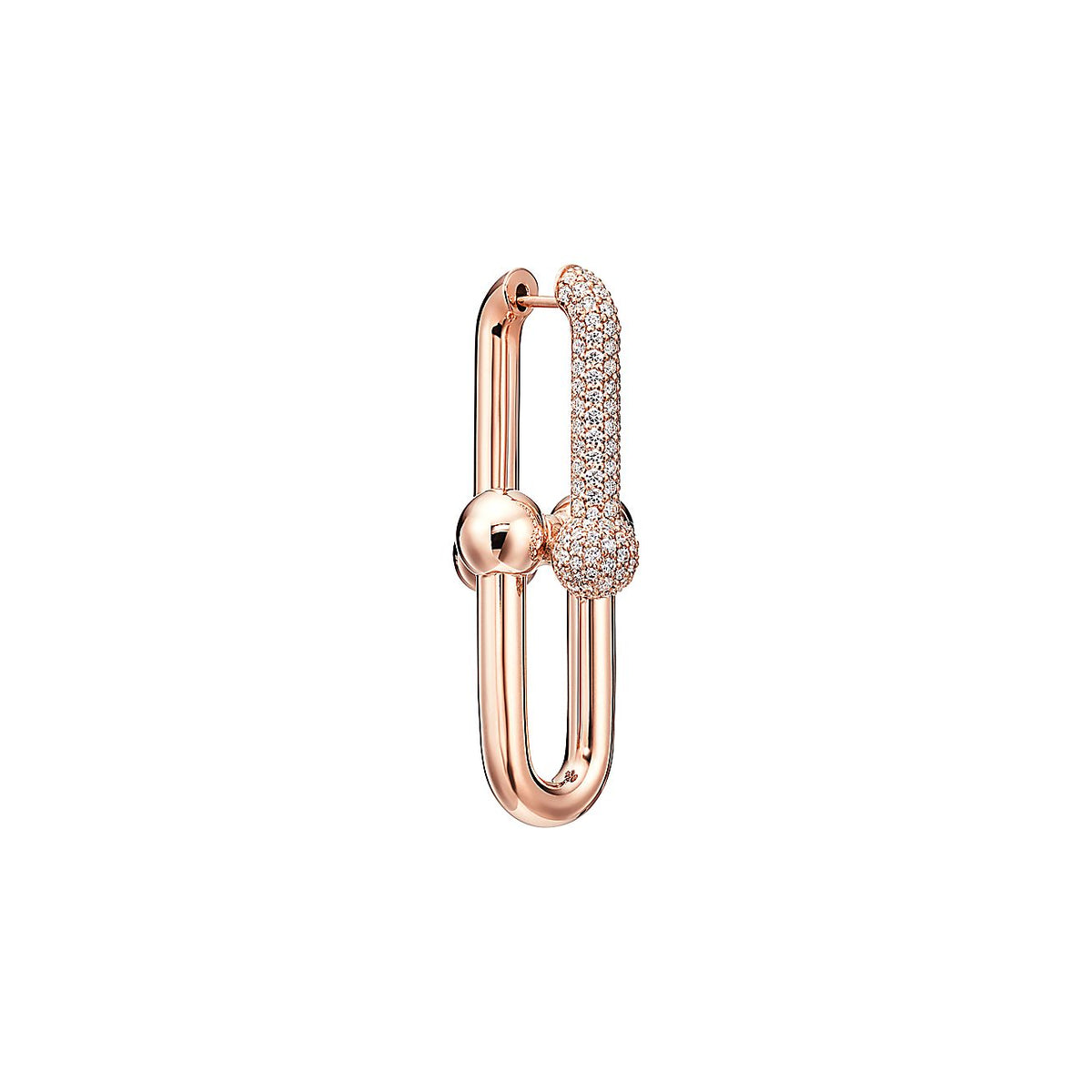 18K T HardWear Large Link Diamonds Earrings