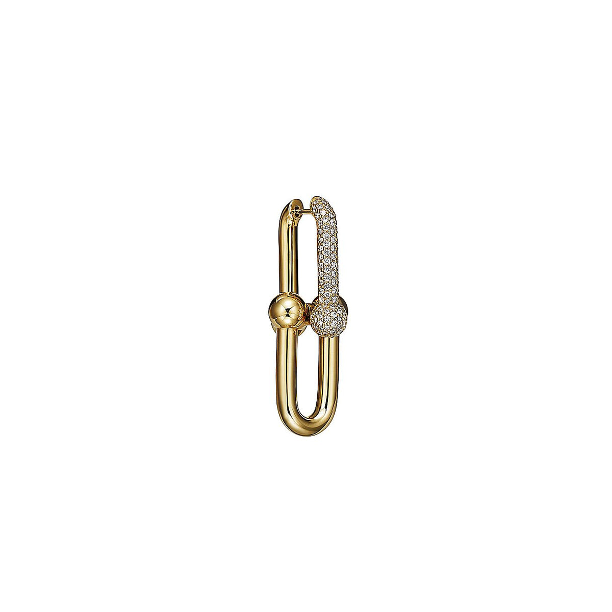 18K T HardWear Large Link Diamonds Earrings