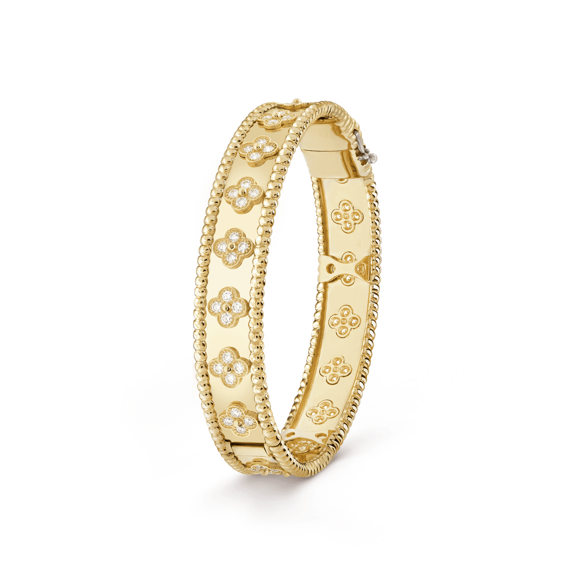 18K Yellow Gold Van Cleef & Arpels Perlée Clovers Bracelet