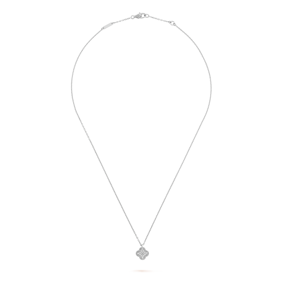 18K Sweet Alhambra Diamond Necklace