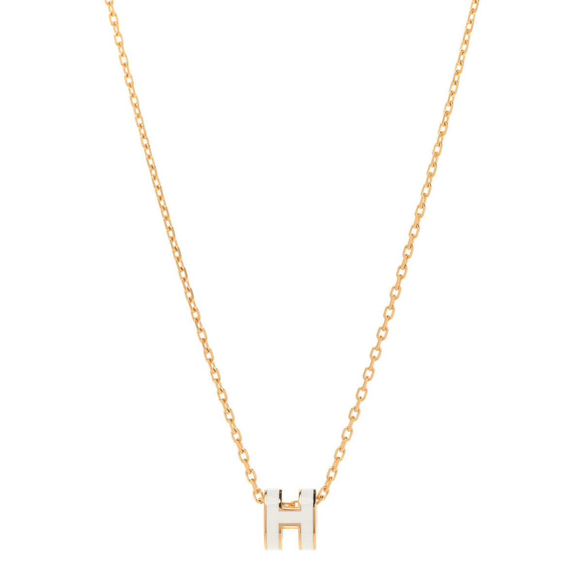 18K Mini Pop H White Necklace