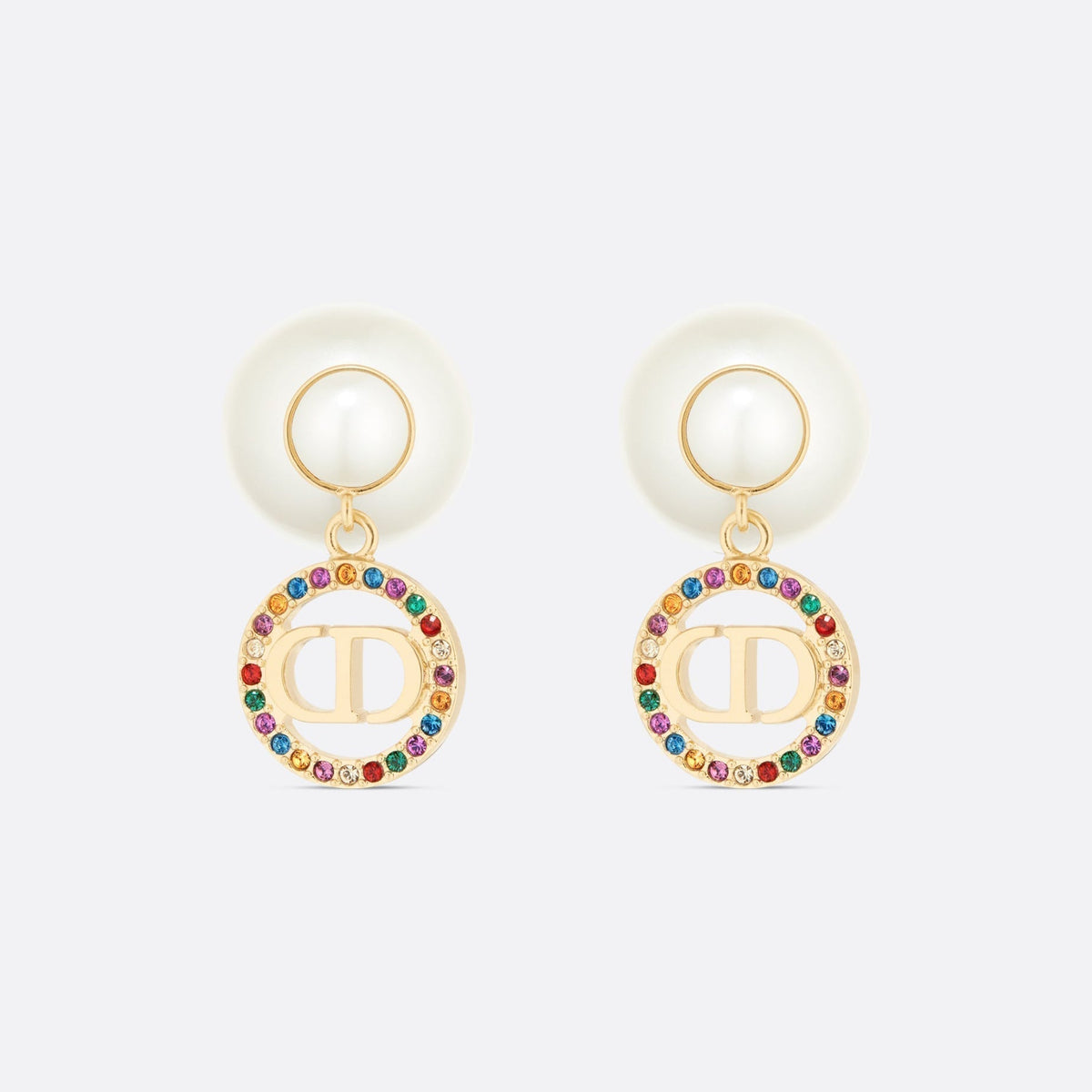 18K CD Tribales Multicolor Crystals Earrings