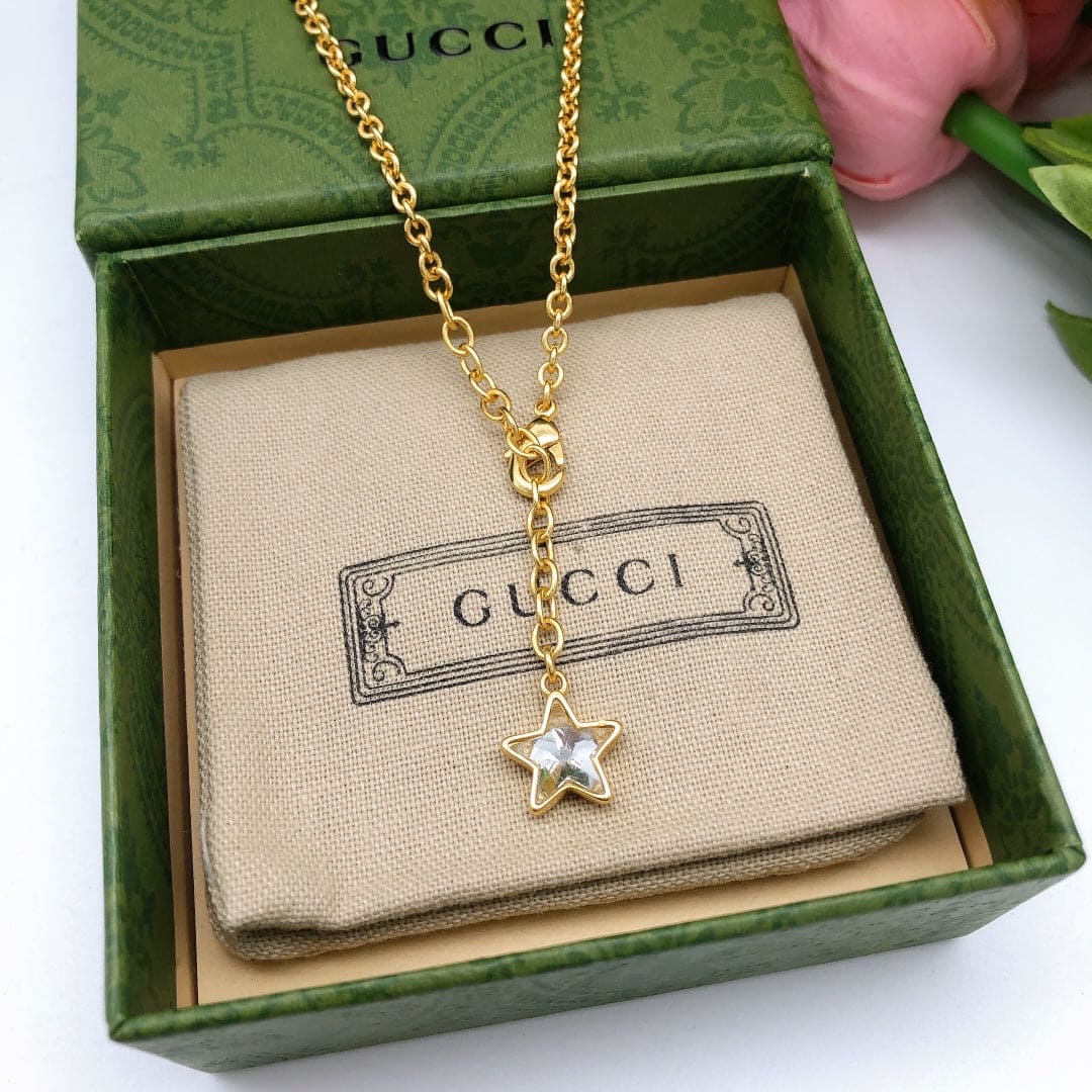 18K GG Script Necklace