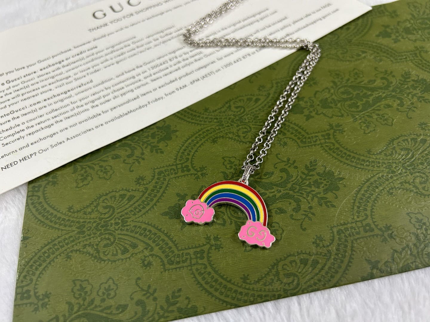 GG Rainbow Pendant Necklace