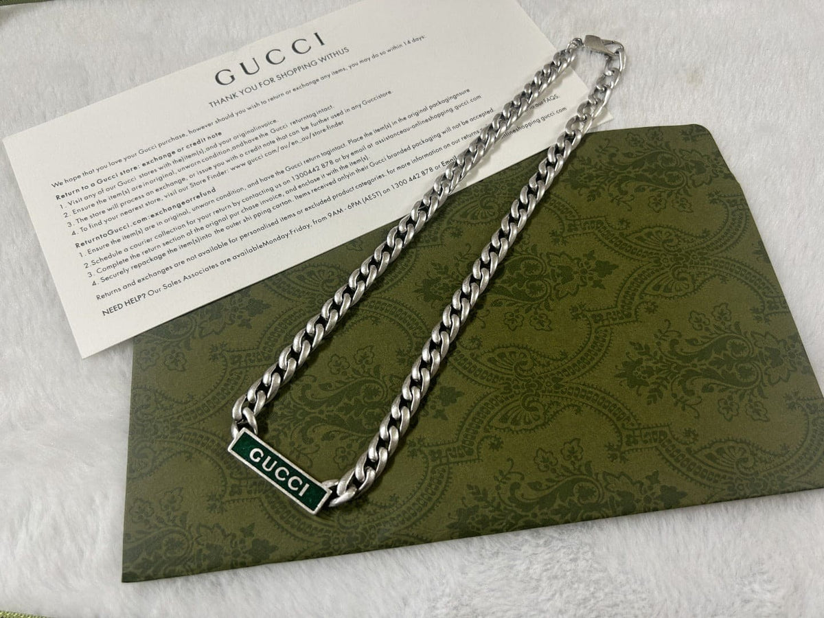 GG Enamel Chain Necklace