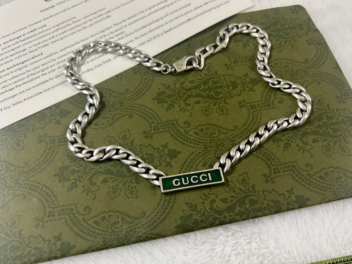 GG Enamel Chain Necklace