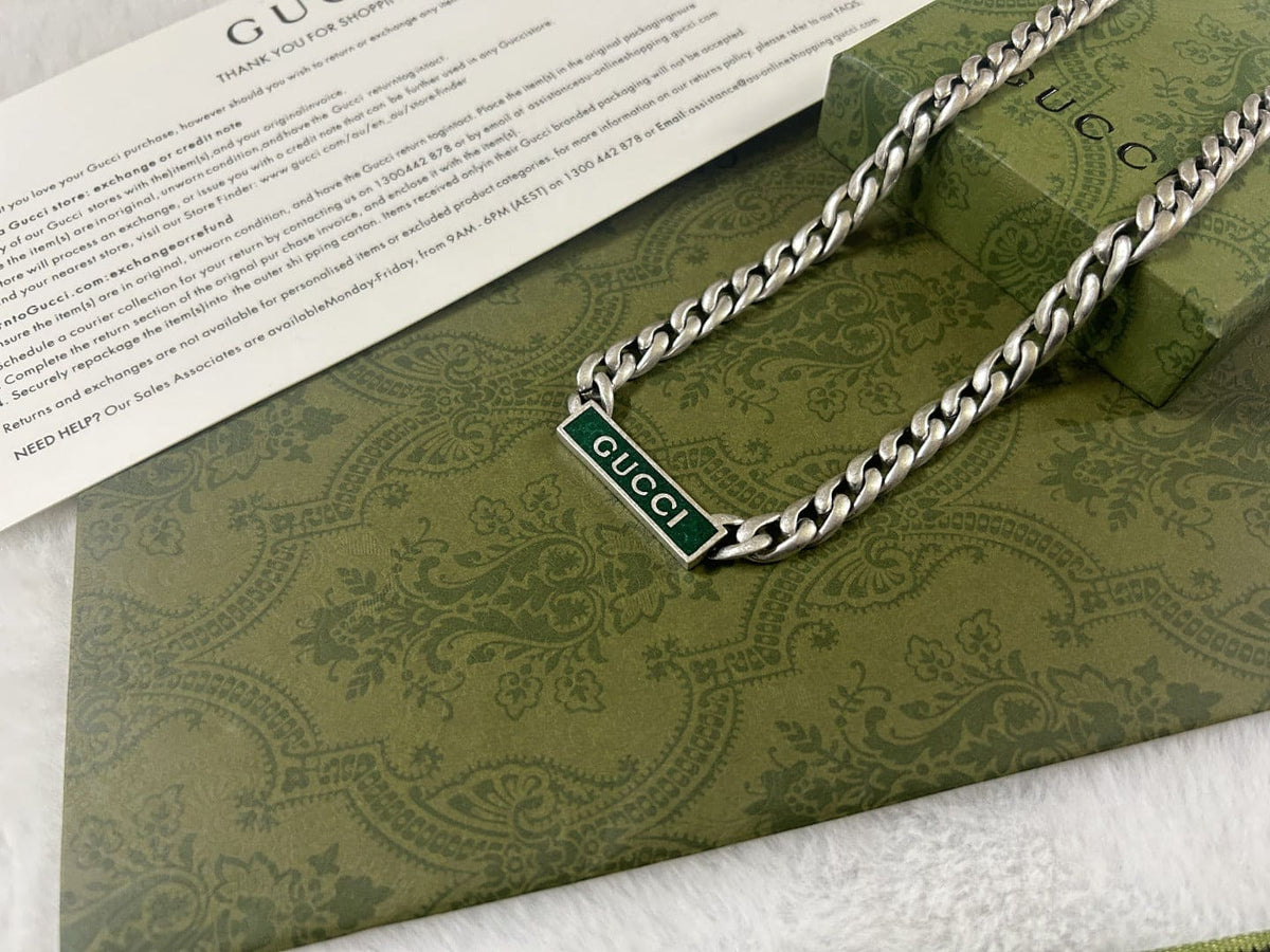 GG Enamel Chain Necklace