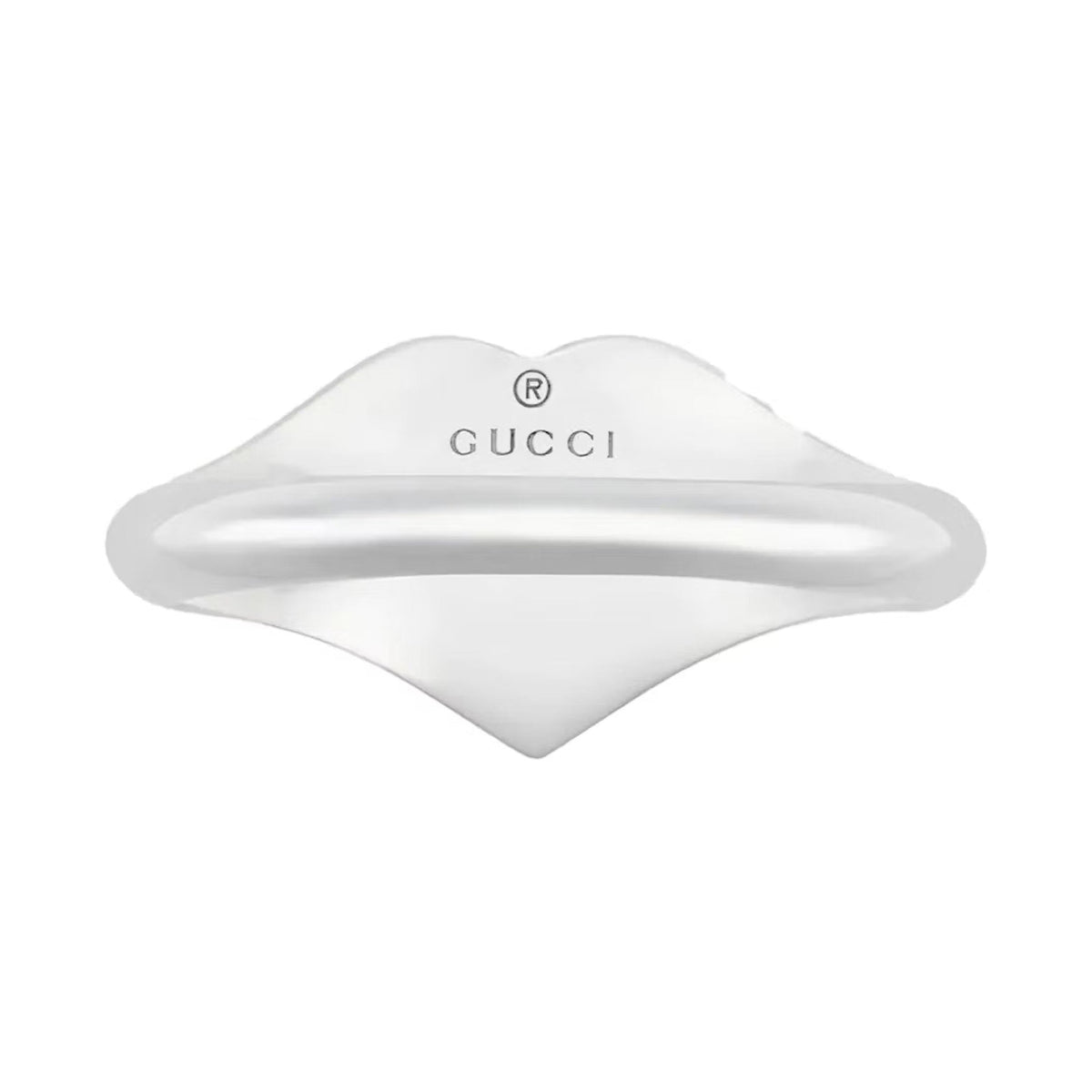 GG Interlocking G Blue Enamel Heart Ring