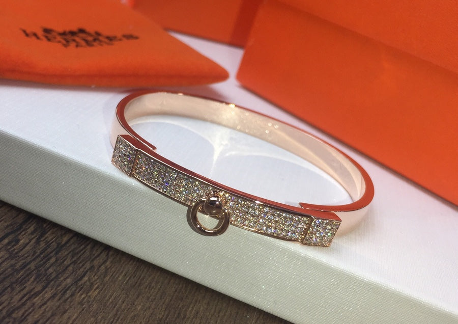 18K Collier De Chien Diamond H Bracelet