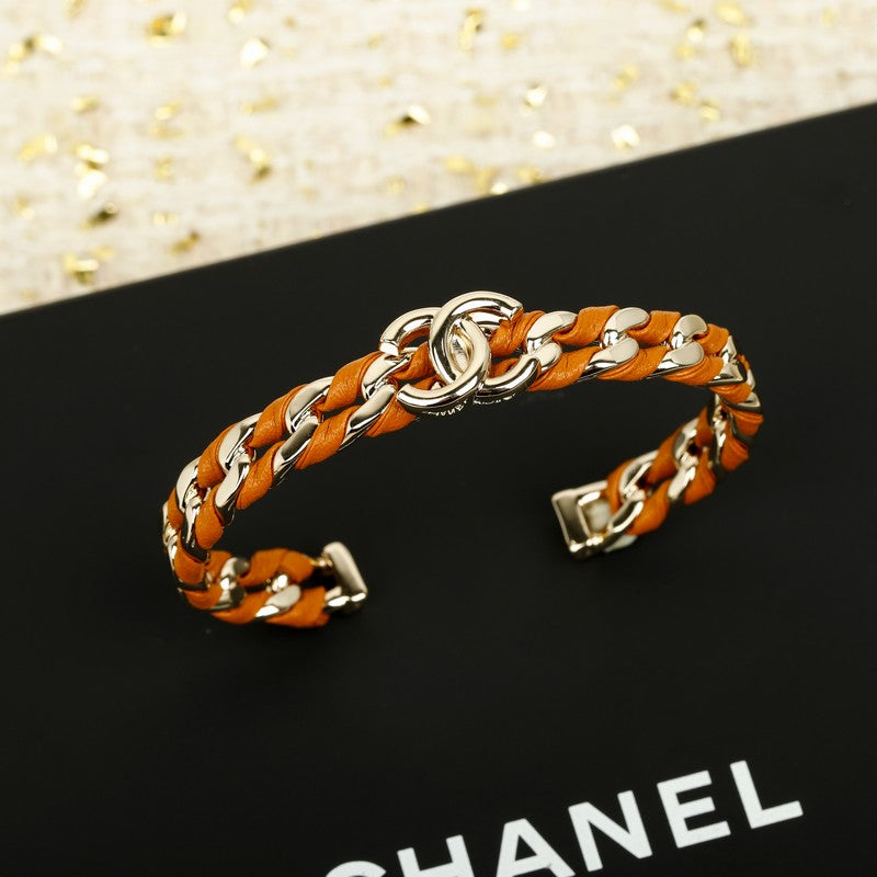 18K CC Color Leather Bracelet
