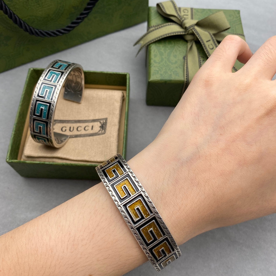 GG Cube Yellow Wide Bracelet