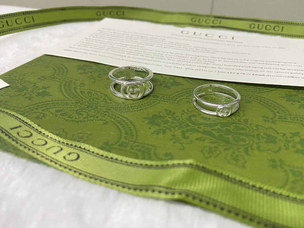 GG Interlocking G Thin Open Ring